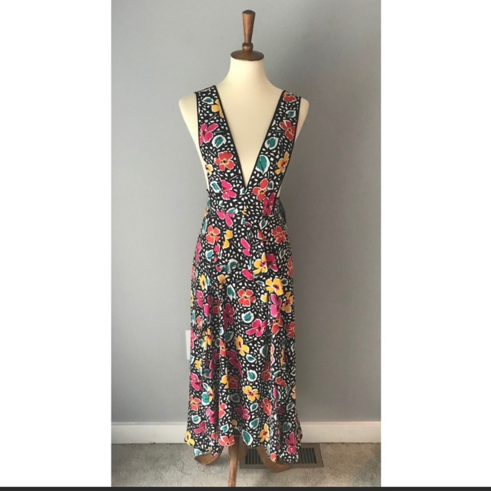 Topshop Pinafore Floral Dress
